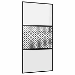 vidaXL Skleněn&eacute; dveře 102,5 x 2 x 205 cm Hlin&iacute;k Čern&aacute;