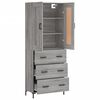 vidaXL Skříň highboard šedá sonoma 69,5 x 34 x 180 cm kompozitní dřevo