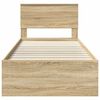 vidaXL R&aacute;m postele s čelo Sonoma dub 75 x 190 cm kompozitn&iacute; dřevo