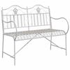 vidaXL Zahradn&iacute; lavice 2 -Seater 103,5 x 59 x 89 cm Ocel Antick&aacute; b&iacute;l&aacute;