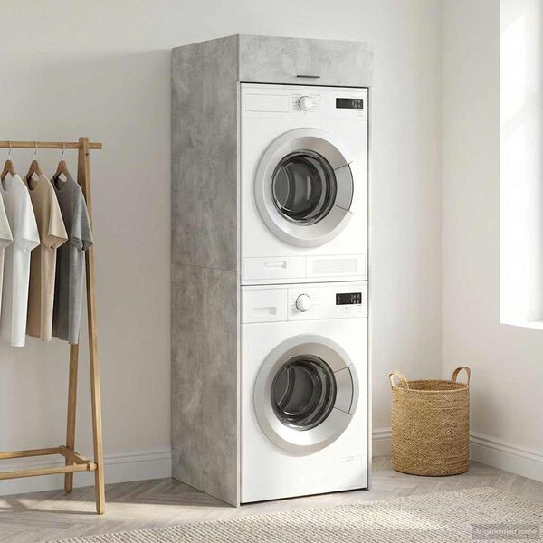 vidaXL Skř&iacute;ň na pračku Beton 67,5 x 68 x 200 cm Kompozitn&iacute; dřevo