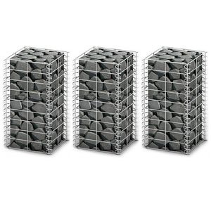vidaXL Sada gabionů 3 ks pozinkovan&yacute; dr&aacute;t 25 x 25 x 50 cm
