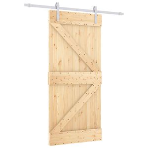 vidaXL Posuvn&eacute; dveře 90 x 210 cm Masivn&iacute; borovicov&eacute; dřevo