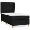 vidaXL Box spring postel s matrac&iacute; čern&aacute; 80 x 200 cm textil