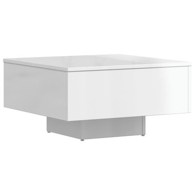 vidaXL Konferenční stolek bílý vysoký lesk 60x60x31,5 cm dřevotříska