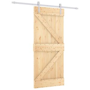 vidaXL Posuvn&eacute; dveře 90 x 210 cm Masivn&iacute; borovicov&eacute; dřevo
