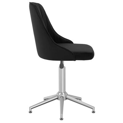 vidaXL Otočná kancelářská židle černá samet