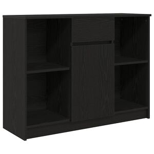 vidaXL Př&iacute;born&iacute;k se z&aacute;suvkou Čern&yacute; dub 101x35x76 cm kompozitn&iacute; dřevo