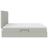 vidaXL Postel s &uacute;ložn&yacute;m prostorem a matrac&iacute; Světle &scaron;ed&aacute; 200 x 200 cm