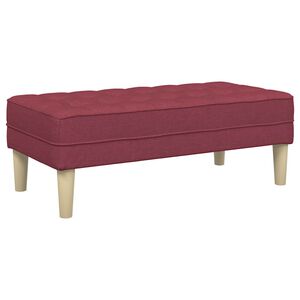 vidaXL lavice s pol&scaron;t&aacute;řem V&iacute;no Červen&eacute; 113 x 57 x 39 cm textil