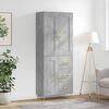 vidaXL Skř&iacute;ň highboard betonově &scaron;ed&aacute; 69,5x34x180 cm kompozitn&iacute; dřevo