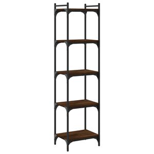 vidaXL Knihovna s 5 policemi hněd&yacute; dub 40x30x154 cm kompozitn&iacute; dřevo