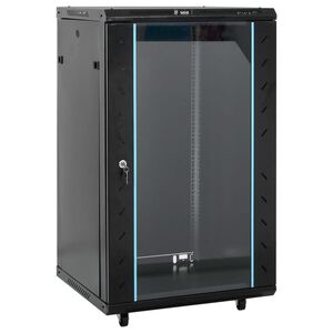 vidaXL 18U N&aacute;stěnn&aacute; s&iacute;ťov&aacute; rozvodn&aacute; skř&iacute;ň 19" IP20 čern&aacute; 60x60x100 cm