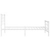 vidaXL Kovový rám postele s hlavovým a nožním čelem bílý 100 x 200 cm