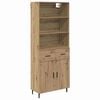 vidaXL Vysok&yacute; bufet 2 ks Artisanov&yacute; dub 69,5 x 32,5 x 180 cm