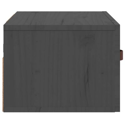 vidaXL Nástěnný noční stolek šedý 40x29,5x22 cm