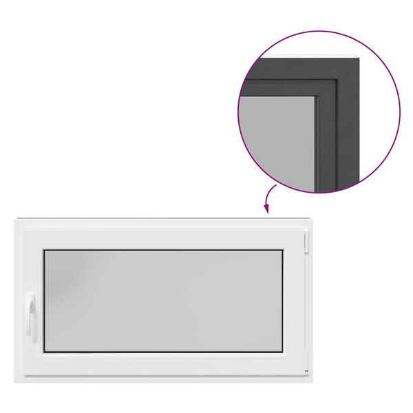 vidaXL Sklepn&iacute; okno RISOR 110x50 cm sklopn&eacute;&otočn&eacute; DIN prav&eacute;