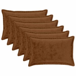 vidaXL Odhazovac&iacute; pol&scaron;t&aacute;ř 6 ks HOUTEN Světle hněd&aacute; 30 x 50 cm Flanel