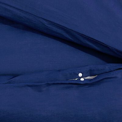 vidaXL Sada ložního prádla námořnická modř 260x220cm lehké mikrovlákno