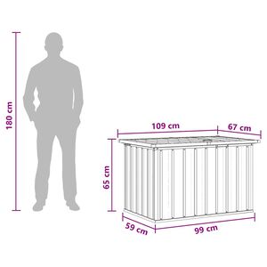 vidaXL Zahradn&iacute; &uacute;ložn&yacute; box &scaron;ed&yacute; 149 x 99 x 93 cm
