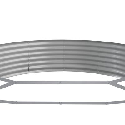 vidaXL Vyvýšený záhon práškově lakovaná ocel 600x140x36 cm šedý
