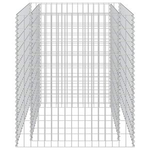 vidaXL Gabionov&yacute; vyv&yacute;&scaron;en&yacute; z&aacute;hon pozinkovan&aacute; ocel 90 x 90 x 100 cm