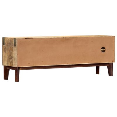 vidaXL TV stolek 130 x 30 x 46 cm masivní hrubé mangovníkové dřevo