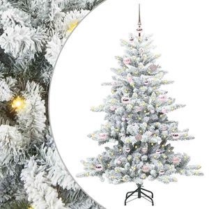 vidaXL Uměl&yacute; Skl&aacute;dac&iacute; V&aacute;nočn&iacute; Strom s stojanem B&iacute;l&aacute; 150 cm PVC a ocel