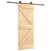 vidaXL Posuvn&eacute; dveře Přirozen&aacute; a čern&aacute; 85 x 210 cm