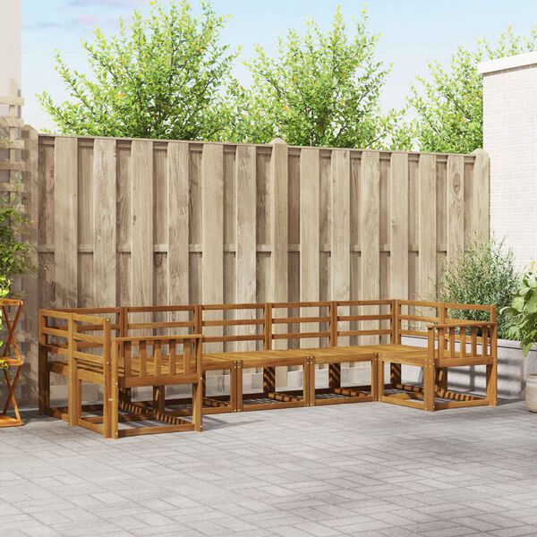 vidaXL Venkovn&iacute; pohovkov&aacute; souprava 7 pcs Př&iacute;rodn&iacute;