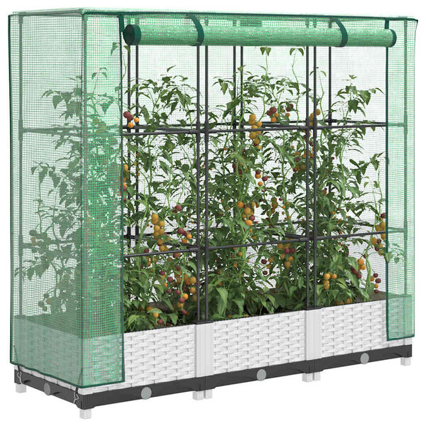 vidaXL Vyv&yacute;&scaron;en&yacute; z&aacute;hon se sklen&iacute;kem ratanov&yacute; vzhled 120 x 40 x 123 cm