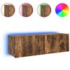 vidaXL N&aacute;stěnn&aacute; TV skř&iacute;ňka s LED osvětlen&iacute;m kouřov&yacute; dub 100x35x31 cm