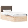vidaXL R&aacute;m postele s čalouněn&yacute;m čelem s čelo Taupe 90 x 200 cm