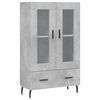 vidaXL Skř&iacute;ň highboard betonově &scaron;ed&aacute; 69,5x31x115 cm kompozitn&iacute; dřevo