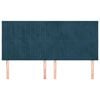 vidaXL Čelo postele tmavě modr&eacute; 200x5x118/128 cm sametov&eacute;