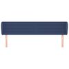 vidaXL Čelo postele typu u&scaron;&aacute;k modr&eacute; 183x23x78/88 cm textil