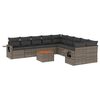 vidaXL 11d&iacute;ln&aacute; zahradn&iacute; sedac&iacute; souprava s podu&scaron;kami &scaron;ed&aacute; polyratan