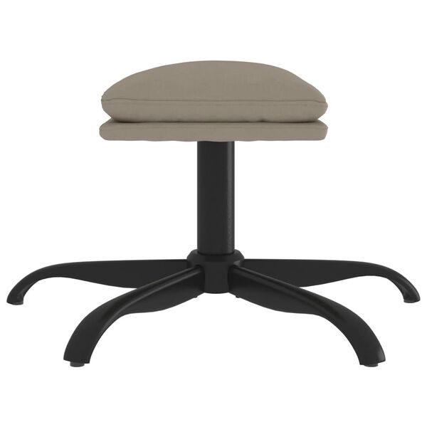 vidaXL Podnožka světle šedá 60x60x36 cm samet