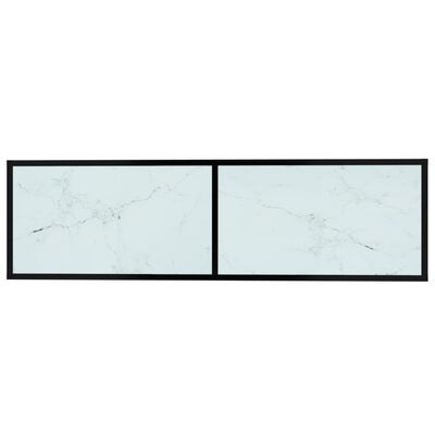 vidaXL TV stolek bílý mramor 140 x 40 x 40,5 cm tvrzené sklo