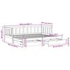 vidaXL Válenda s přistýlkou a zásuvkami bez matrace bílá 80x200 cm