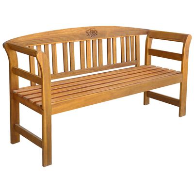 vidaXL Zahradní lavice s poduškou 157 cm masivní akáciové dřevo