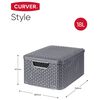 Curver Úložné boxy Style s víkem 3 ks velikost M antracitové