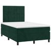vidaXL Box spring postel s matrac&iacute; tmavě zelen&aacute; 120x190 cm samet