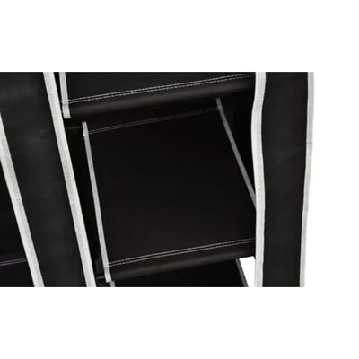vidaXL Skládací skříň černá 110 x 45 x 175 cm