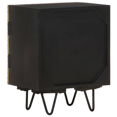 vidaXL Noční stolek s mosazným čelem 40 x 30 x 50 cm masivní mangovník