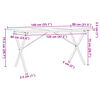 vidaXL Jídelní stůl s X rámem 140 x 80 x 75,5 cm borové dřevo a ocel