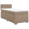 vidaXL Box spring postel s matrac&iacute; cappuccino 100x200 cm uměl&aacute; kůže