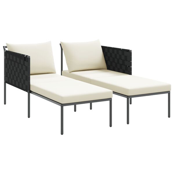 vidaXL Lehátko na slunění s polštářem Antracit 115 x 153 x 69,5cm Ocel