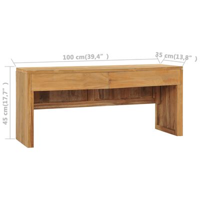 vidaXL TV stolek 100 x 35 x 45 cm masivní teakové dřevo