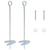 vidaXL Zemn&iacute; kotva 2 pcs Stř&iacute;brn&aacute; &Oslash;10 x 40 cm Pozinkovan&yacute; kov